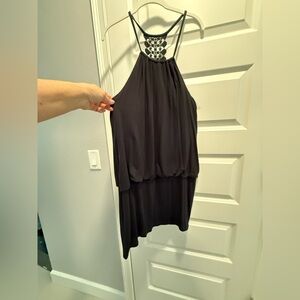 New Laundry By Shelli Segal Black Backless Dress Beach